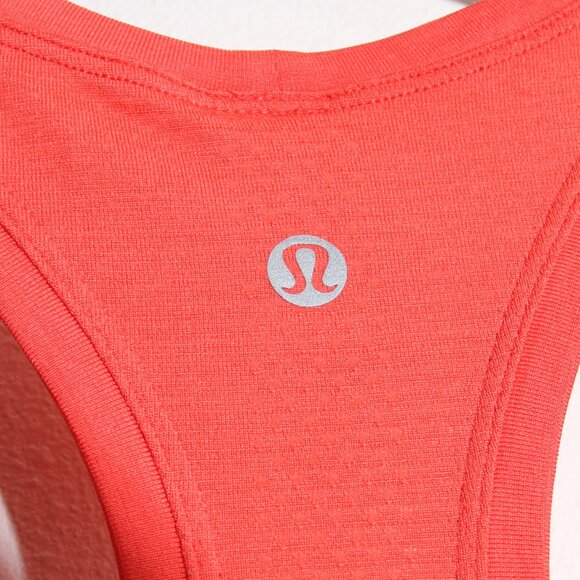 Lululemon Swiftly Tech Racerback Tank Top Pink Coral Mesh Silverescent Size 6 - Picture 7 of 9